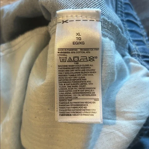 Gap Women’s Denim Pull-On Barrel Jeans XL - Picture 12 of 13